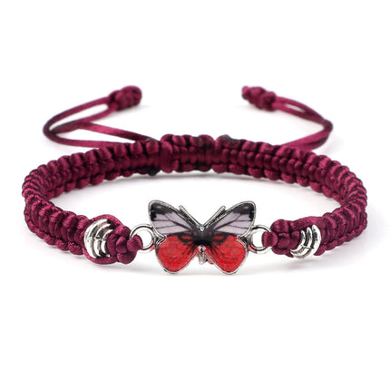 Butterfly Buckle Braided Bracelet