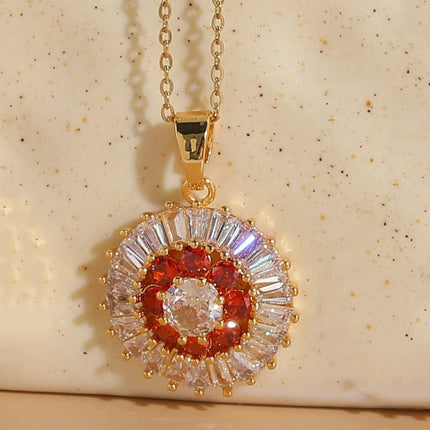 Zircon Flower Pendant