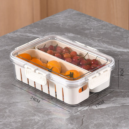 Thick Plastic Vegetable Storage & Drain Box