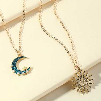 Sun Moon Necklace for Women