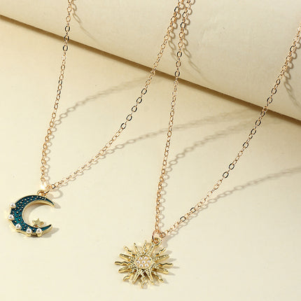 Sun Moon Necklace for Women