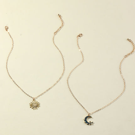 Sun Moon Necklace for Women