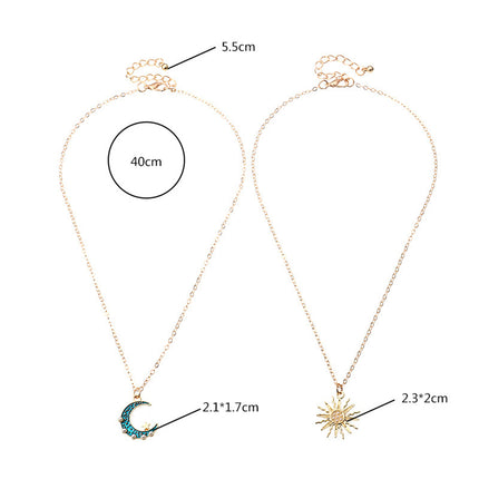 Sun Moon Necklace for Women