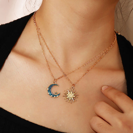 Sun Moon Necklace for Women