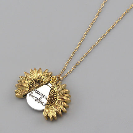 You Are My Sunshine Sunflower Necklace for Women & Men