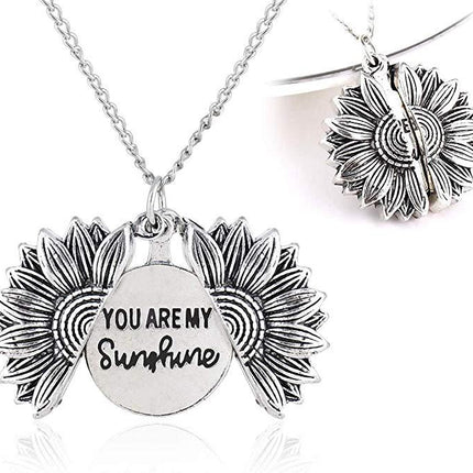 You Are My Sunshine Sunflower Necklace for Women & Men