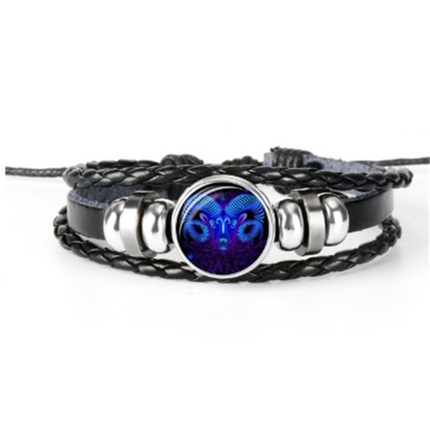 Zodiac Braided Bracelet For Men Women Kids