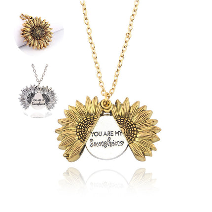 You Are My Sunshine Sunflower Necklace for Women & Men