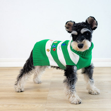 Christmas Turtle-neck Stripe Pet Sweater