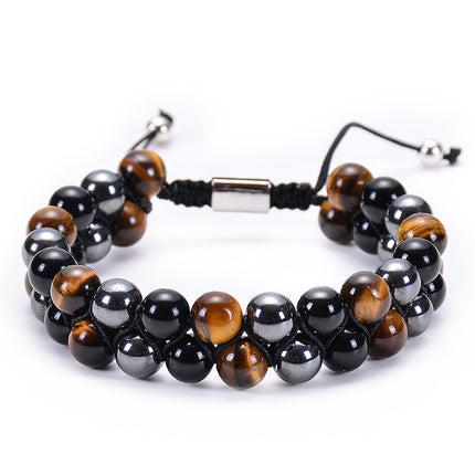 Tiger Eye Stone Double Row Bracelet