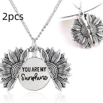 You Are My Sunshine Sunflower Necklace for Women & Men