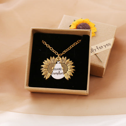 You Are My Sunshine Sunflower Necklace for Women & Men