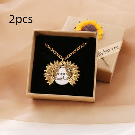 You Are My Sunshine Sunflower Necklace for Women & Men