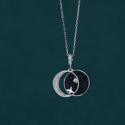 Cross Chained Star Moon Necklace