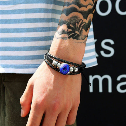 Zodiac Braided Bracelet For Men Women Kids