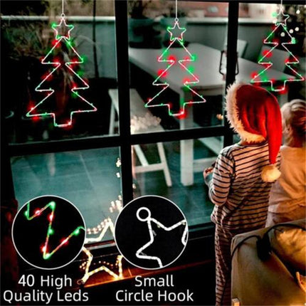 Christmas Tree Shaped LED Curtain Lights for Decorations