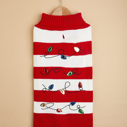 Christmas Turtle-neck Stripe Pet Sweater