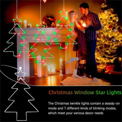 Christmas Tree Shaped LED Curtain Lights for Decorations