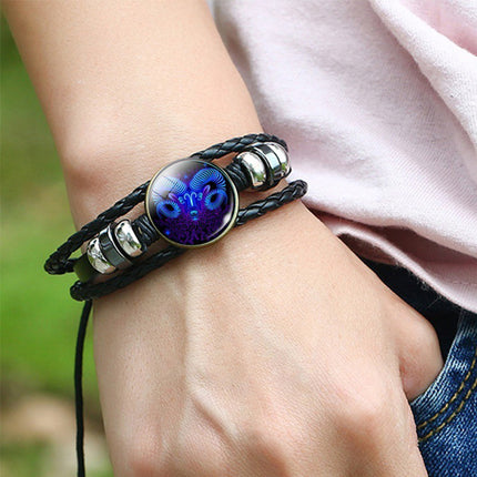 Zodiac Braided Bracelet For Men Women Kids