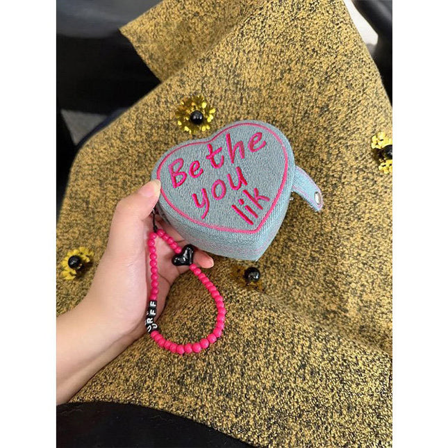 Heart-shaped Denim Jewelry Box