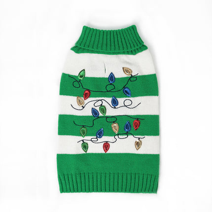 Christmas Turtle-neck Stripe Pet Sweater