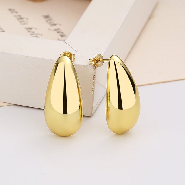 16K Real Gold Plated Water Drop Earrings