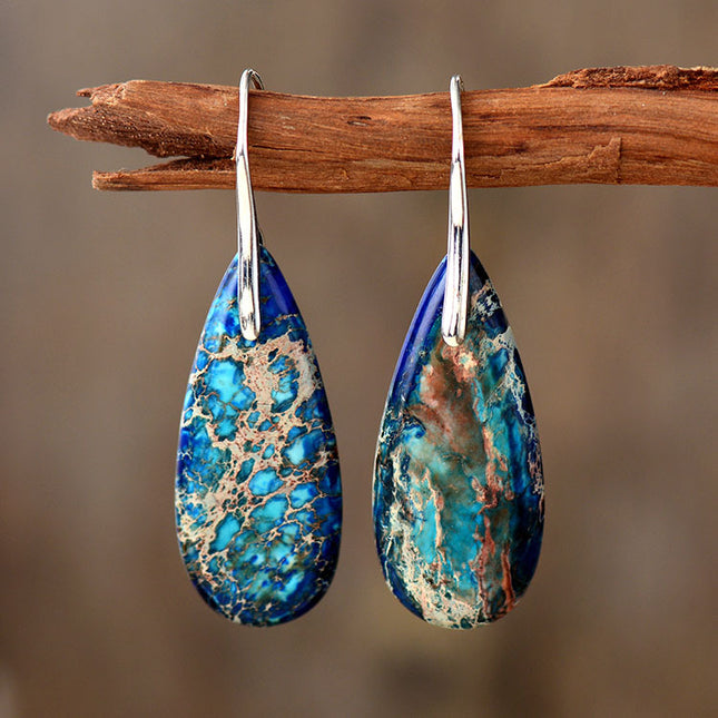 Bohemian Water Drop Stone Earrings