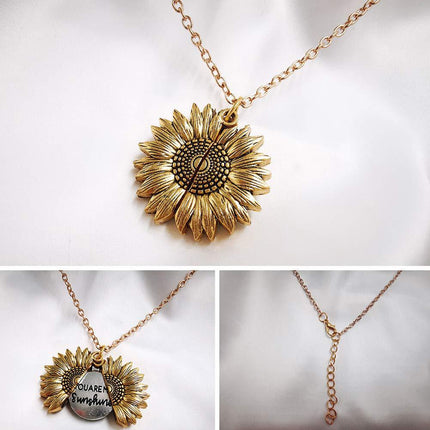 You Are My Sunshine Sunflower Necklace for Women & Men