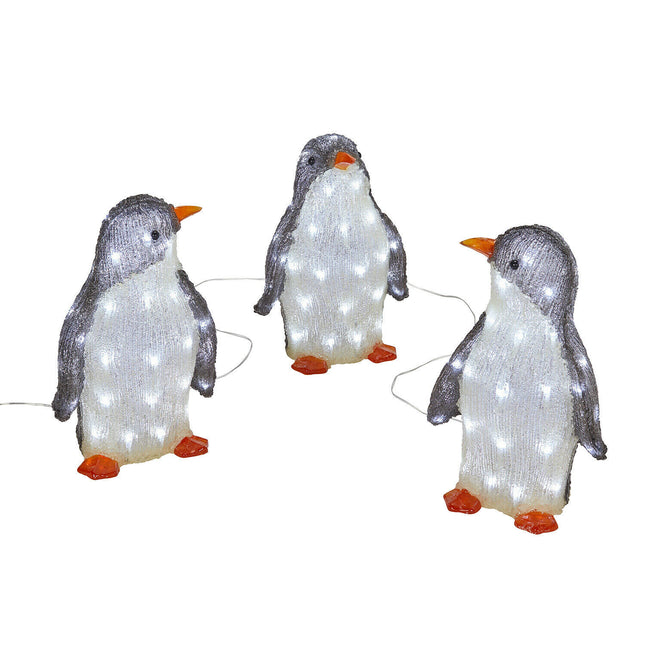 Acrylic Penguin Christmas Decoration with Lights