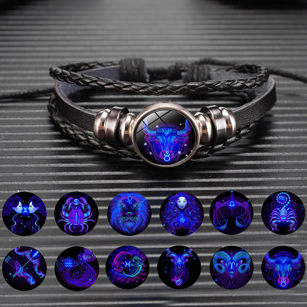 Zodiac Braided Bracelet For Men Women Kids