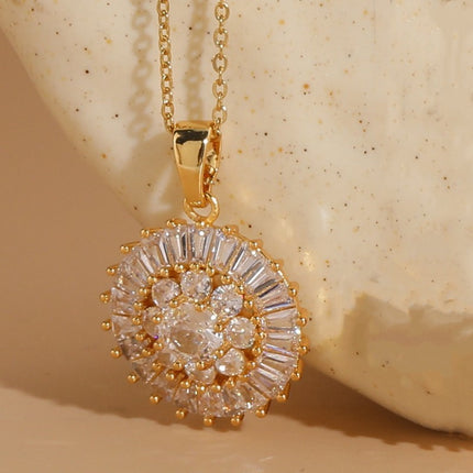 Zircon Flower Pendant