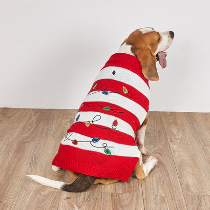 Christmas Turtle-neck Stripe Pet Sweater