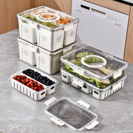 Thick Plastic Vegetable Storage & Drain Box