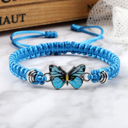 Butterfly Buckle Braided Bracelet